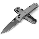 Benchmade 535BK-08 Bugout AXIS Folding Knife 3.24 inch S30V Gray Cerakote Plain Blade with Storm Gray Grivory Handle