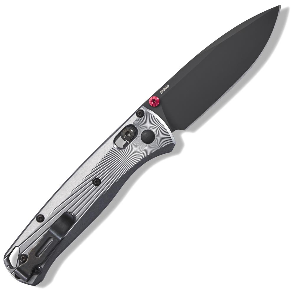 Benchmade 535BK-4 Bugout AXIS Folding Knife with 3.24-inch Black Plain Edge with Grey Aluminum Handle