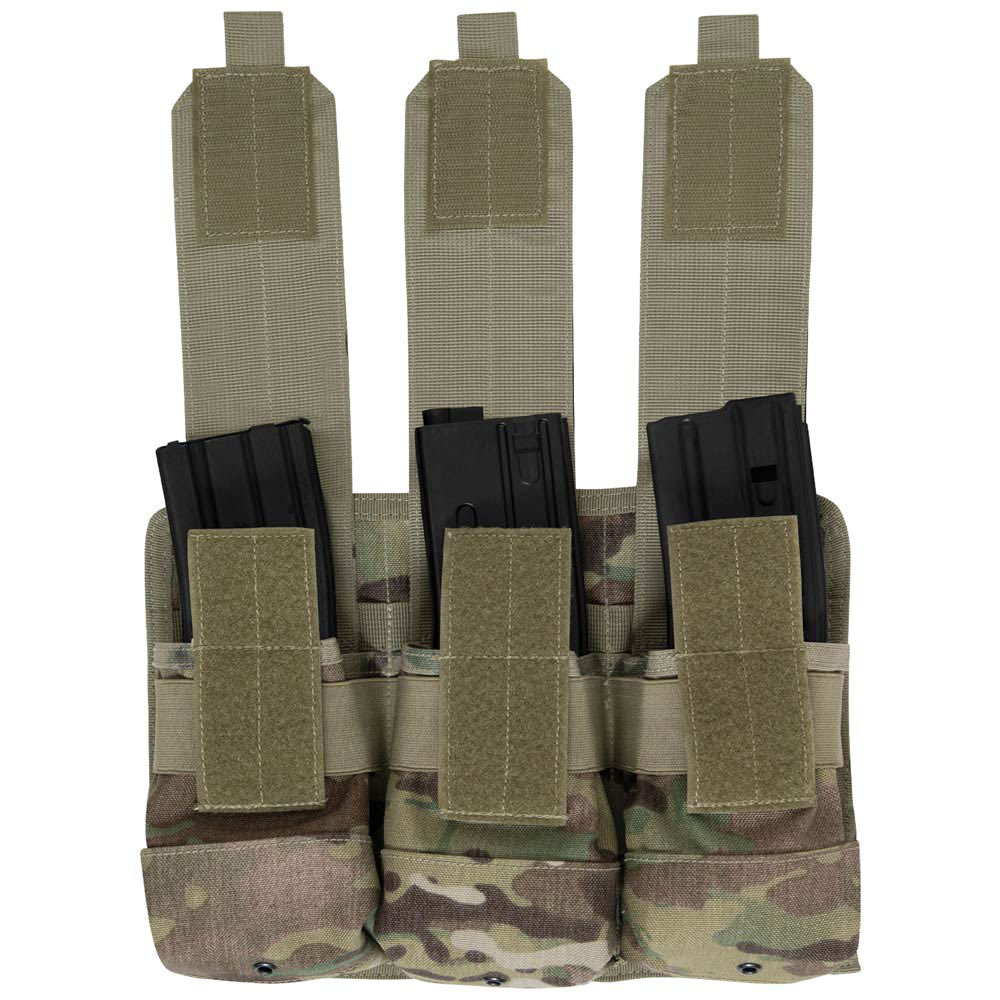 Rothco MOLLE Multicam Triple Rifle Mag Ammo Pouch for M16/AK-47 Magazines