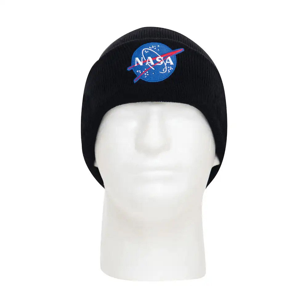 NASA Meatball Logo Black Winter Beanie