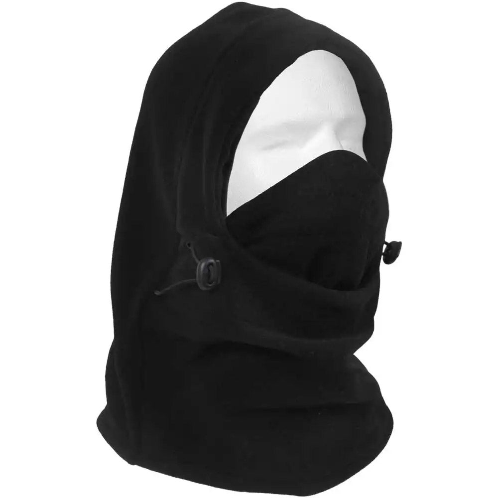 3-In-1 Black Double Layer Fleece Winter Balaclava