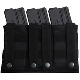 Tactical MOLLE Open-Top Triple Mag Elastic Retention Pouch