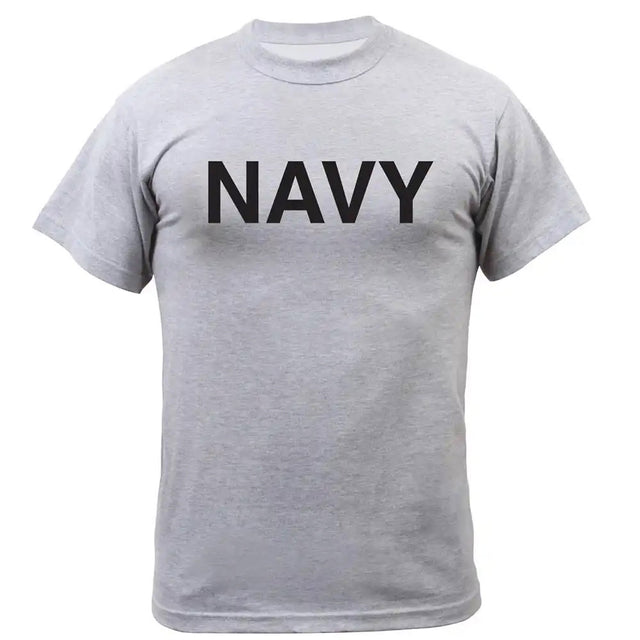 Grey US Navy Physical Training Style T-Shirt