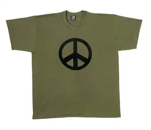 Army Olive Drab Peace Sign T-Shirt