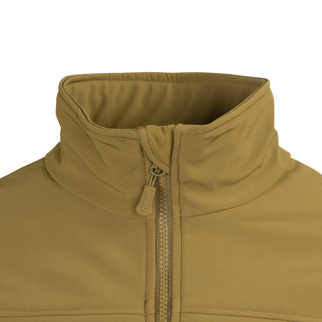 Phantom Softshell Jacket - Coyote collar detail