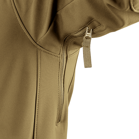Phantom Softshell Jacket - Coyote underarm vent detail