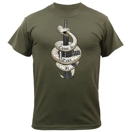 Olive Drab Come and Take It Graphic T-Shirt