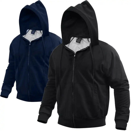 Thermal Lined Zip-Up Hooded Sweatshirt