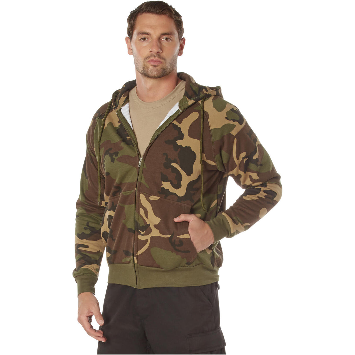 Woodland Camo Thermal Lined Hoodie