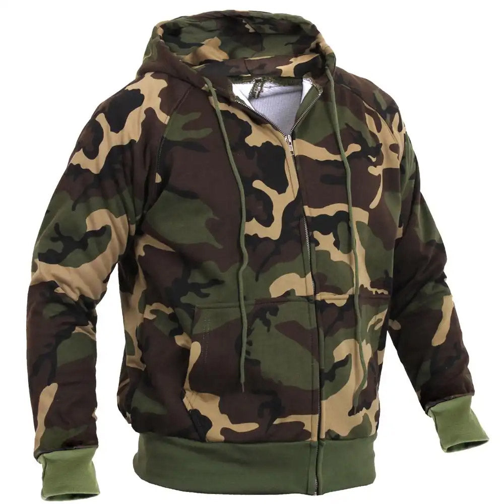 Woodland Camo Thermal Lined Hoodie