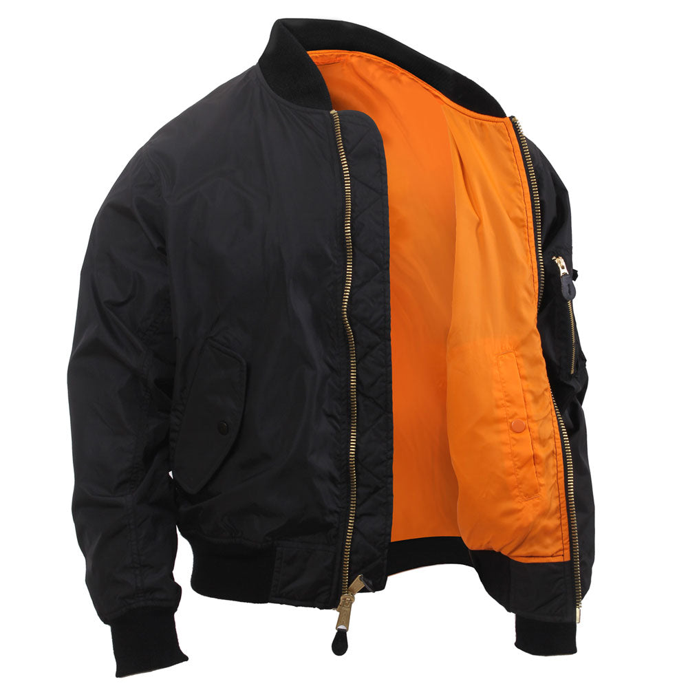 Black Lightweight MA-1 Flight Jacket