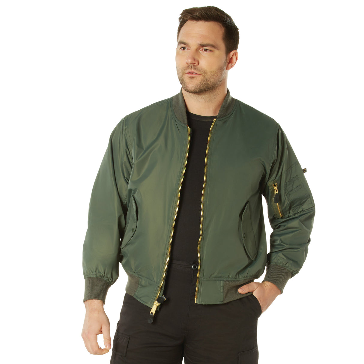 Sage Green Lightweight MA-1 Flight Jacket