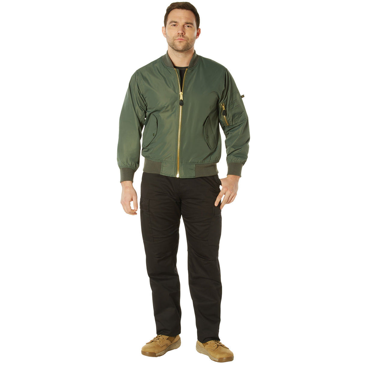 Sage Green Lightweight MA-1 Flight Jacket