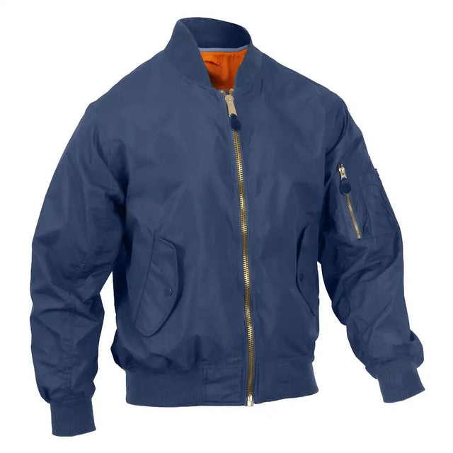 Navy Blue Lightweight MA-1 Flight Jacket