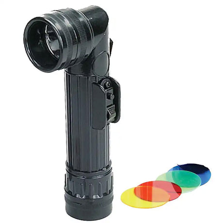 Basic Issue Black D-Cell Angle Head Flashlight