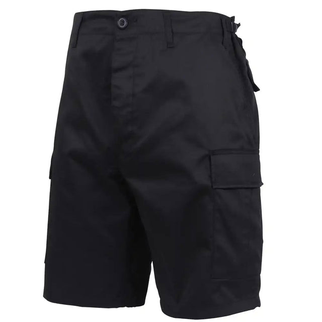 Black Military Style BDU Cargo Shorts