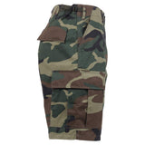 Woodland Camo Military BDU Cargo Shorts