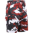 Men's Red Camouflage BDU Cargo Shorts