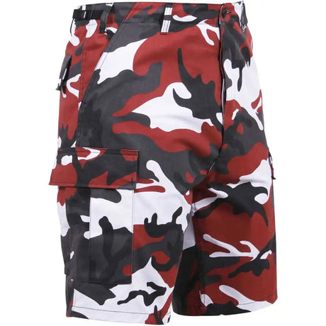 Men's Red Camouflage BDU Cargo Shorts