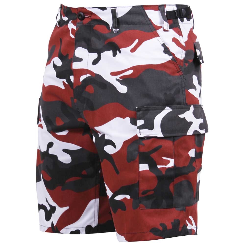 Men's Red Camouflage BDU Cargo Shorts