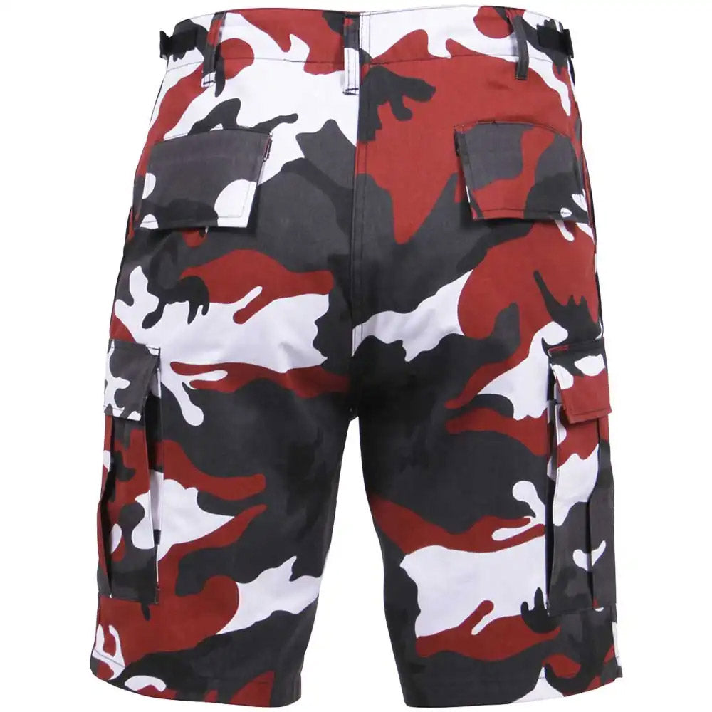 Men's Red Camouflage BDU Cargo Shorts