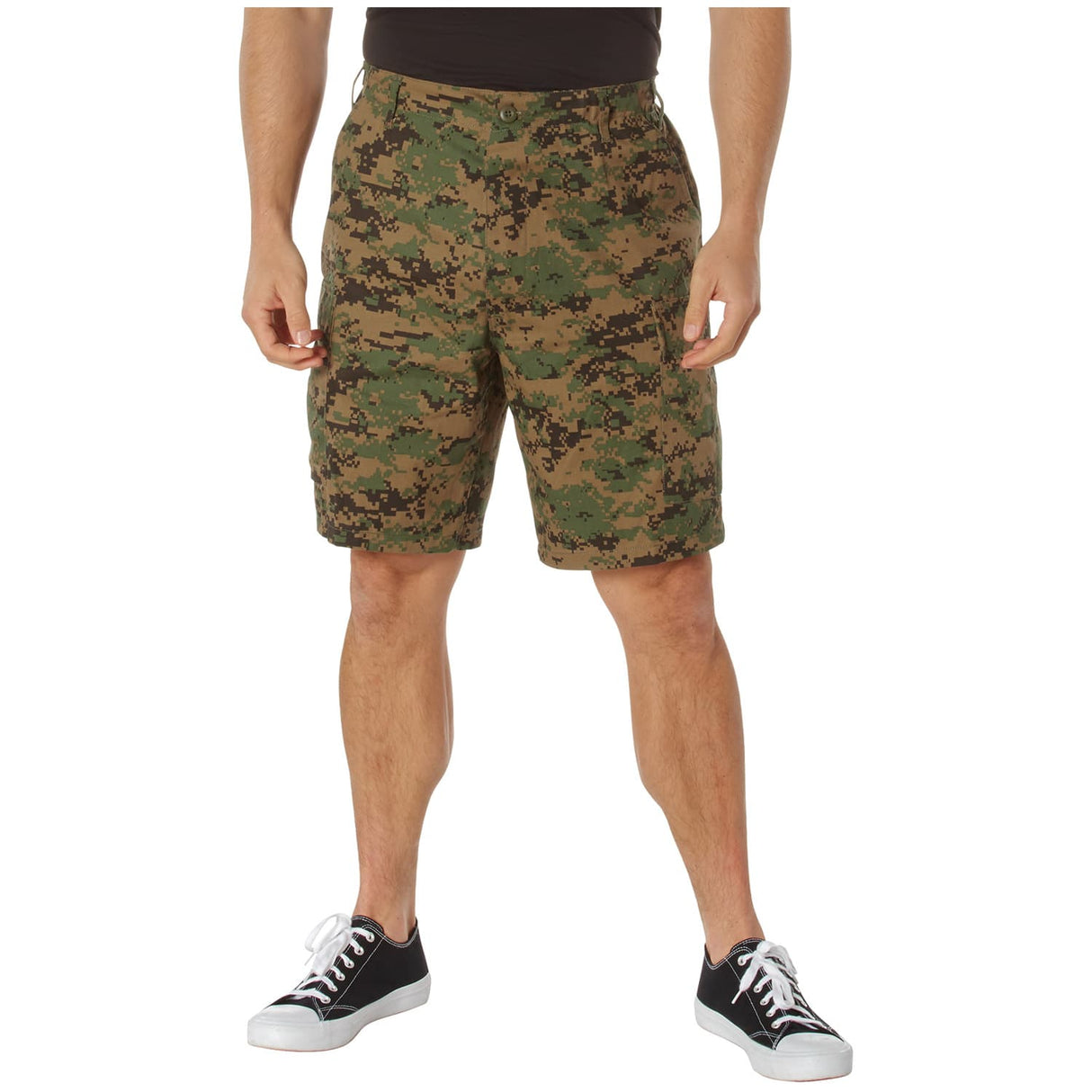 Woodland Digital Camo Military BDU Cargo Shorts