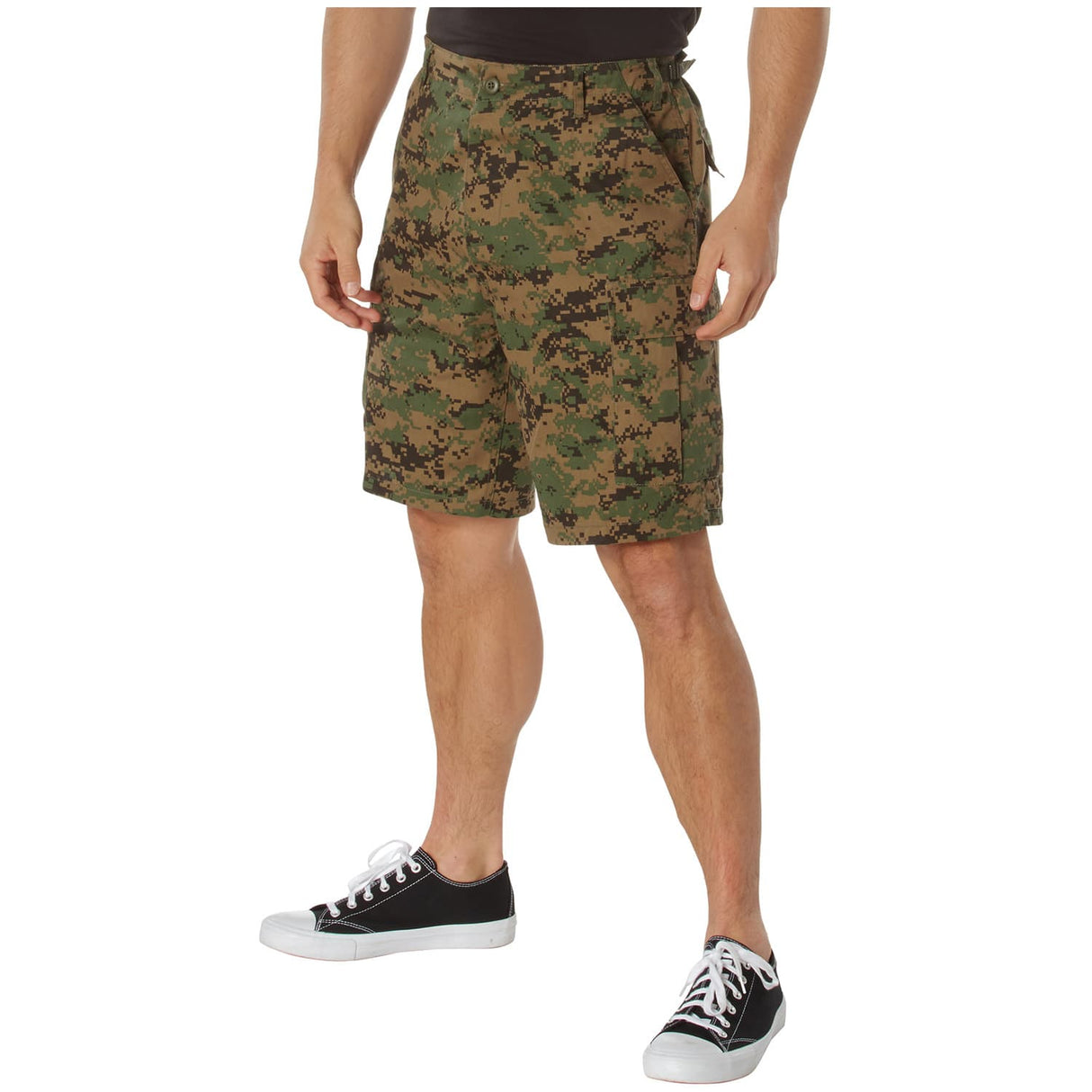 Woodland Digital Camo Military BDU Cargo Shorts