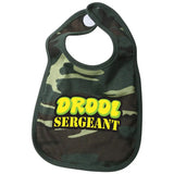 Woodland Camo Drool Sergeant Baby Bib