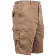 Coyote Brown Military Style BDU Cargo Shorts