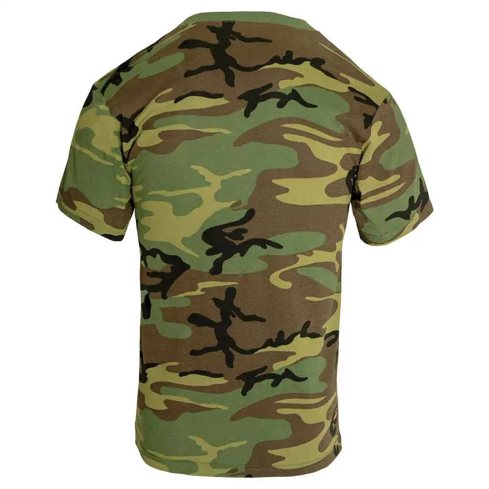 Woodland Camouflage Short Sleeve Pocket T-Shirt
