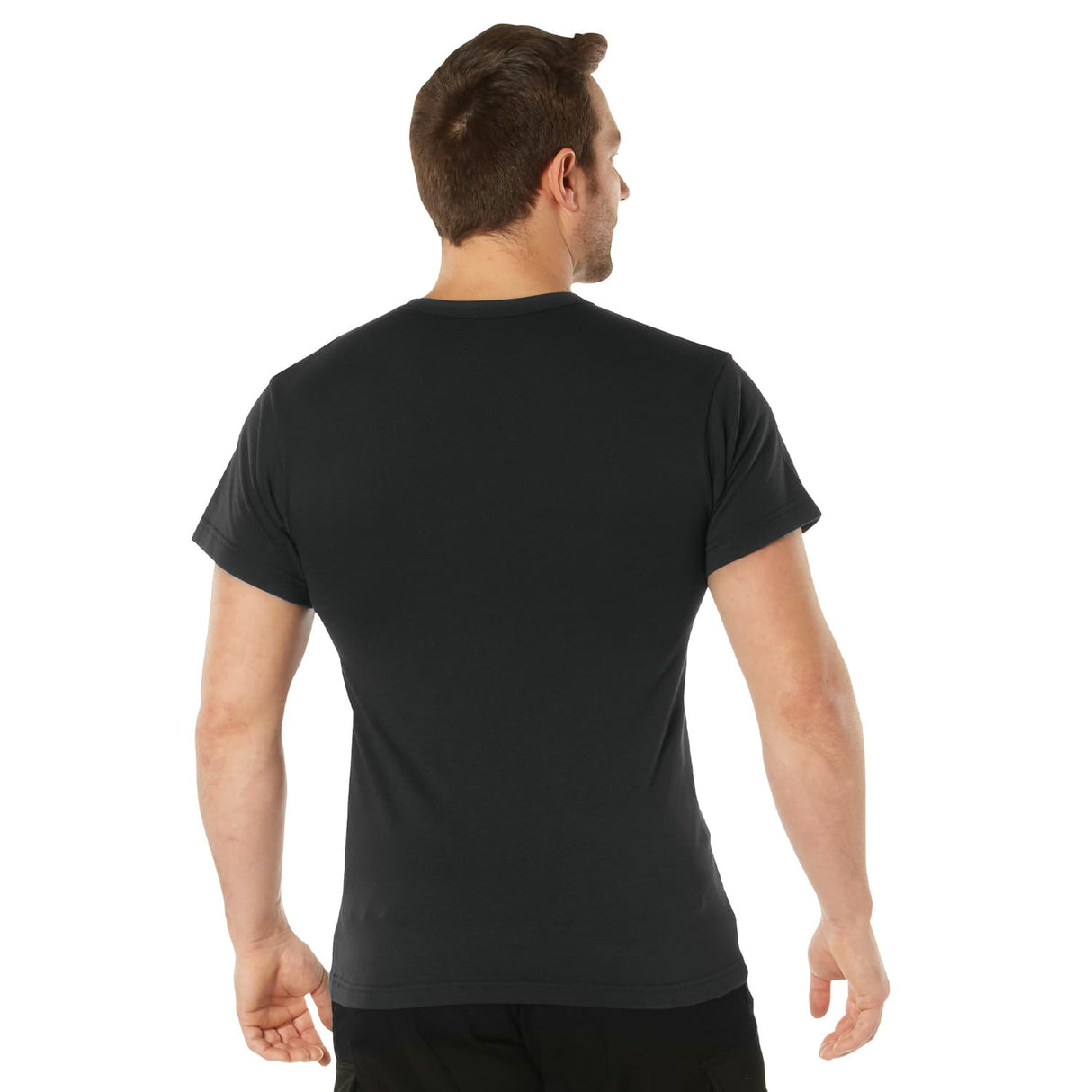 Solid Poly/Cotton Blend Military T-Shirt