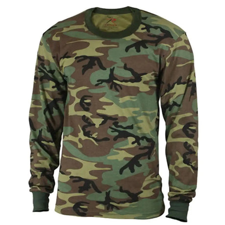 Kids Woodland Camo Long Sleeve T-Shirt