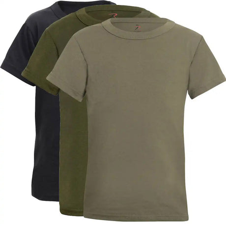 Kids Military Type Solid Color Short Sleeve T-Shirt