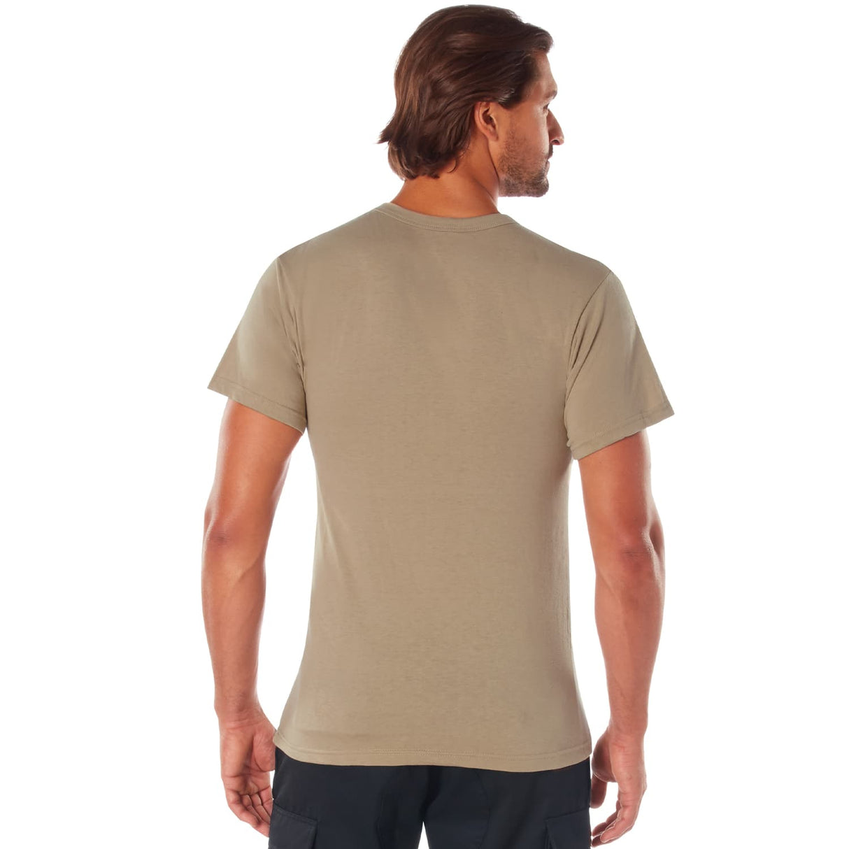 Solid Poly/Cotton Blend Military T-Shirt