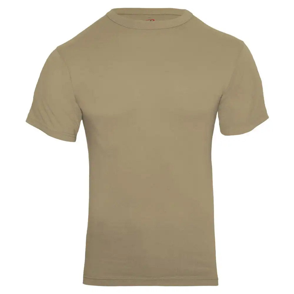 Solid Poly/Cotton Blend Military T-Shirt