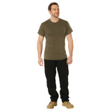 Solid Poly/Cotton Blend Military T-Shirt