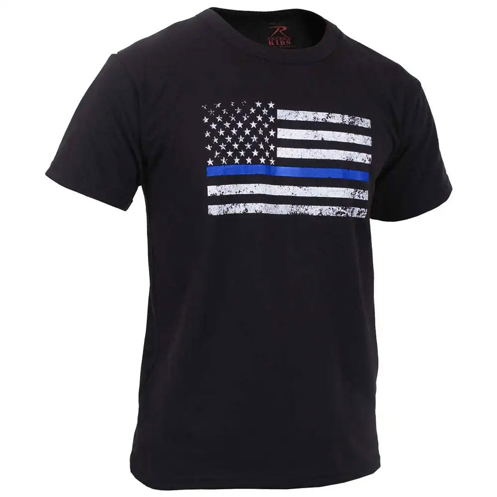 Kids Thin Blue Line US Flag T-Shirt