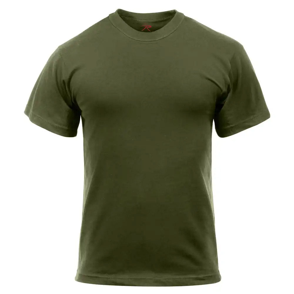 Solid Poly/Cotton Blend Military T-Shirt