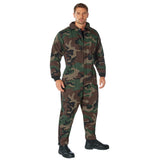 Insulated Woodland Camo Winter Coveralls