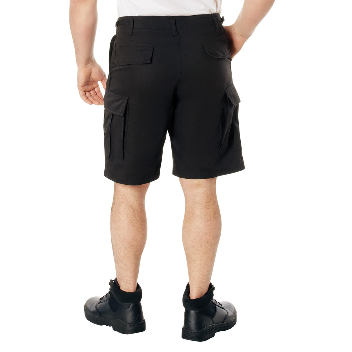 Black Military Style BDU Cargo Shorts