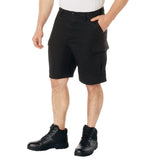 Black Military Style BDU Cargo Shorts