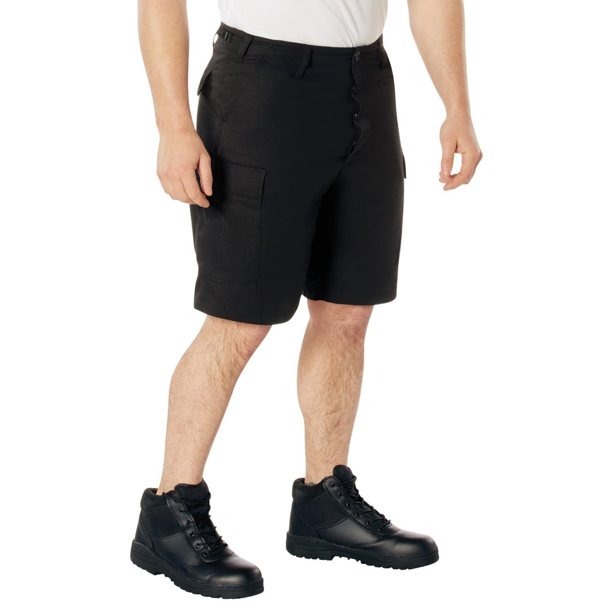 Black Military Style BDU Cargo Shorts