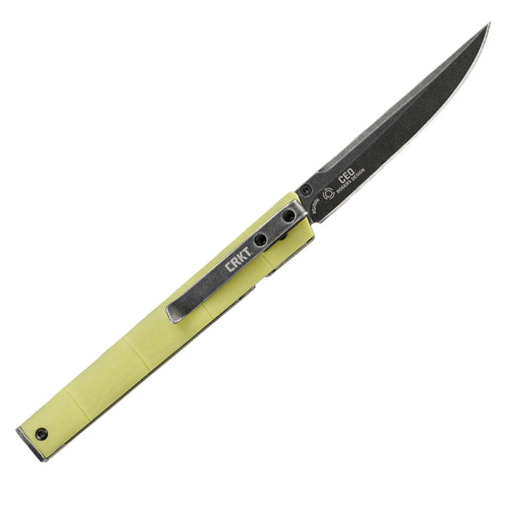 CRKT CEO Bamboo 3.11-Inch Plain Edge Folding Knife