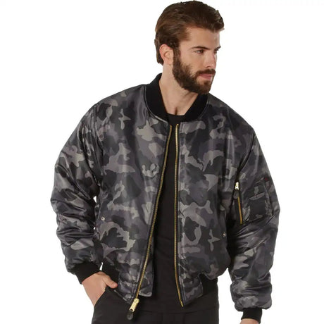 Black Camouflage MA-1 Bomber Jacket