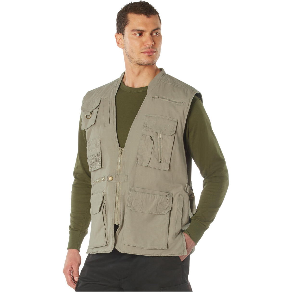 Khaki Safari Outback Travel Vest