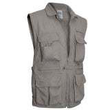 Khaki 2-in-1 Convertible Safari Vest and Jacket