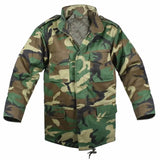 Kids Woodland Camo Lined M-65 Field Jacket