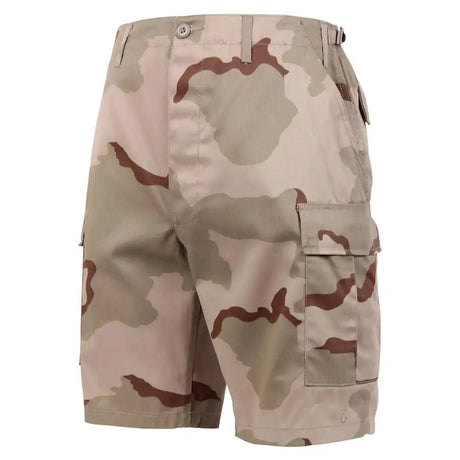 Tri-Color Desert Camo Military BDU Cargo Shorts