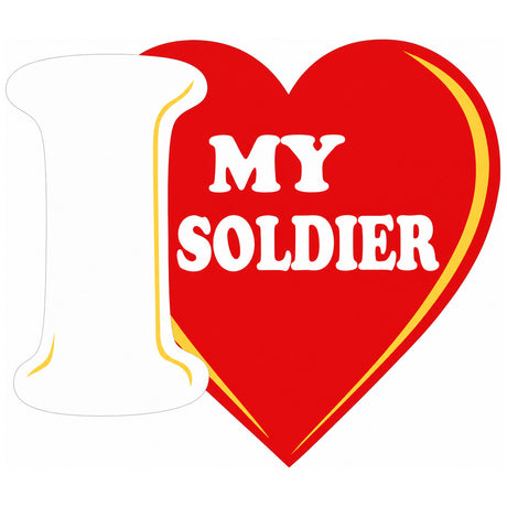 I Love My Solider Sticker