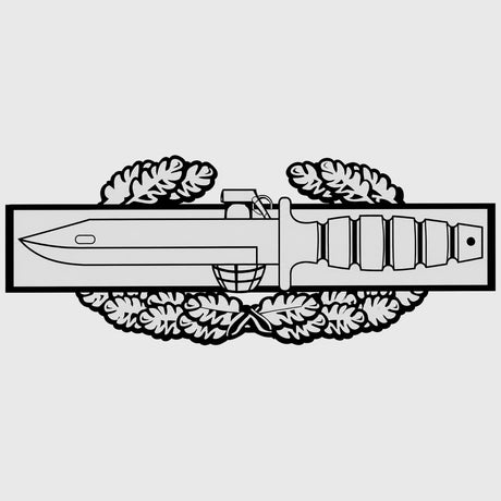 7 inch Combat Action Badge Large Sticker